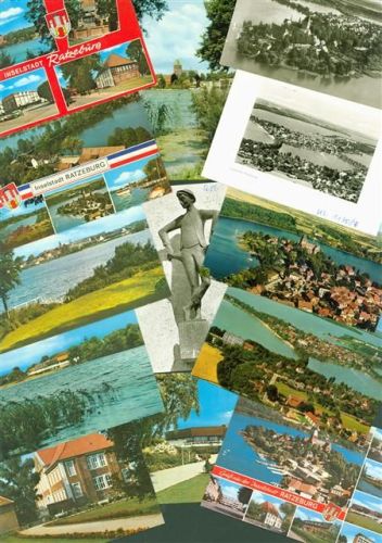 Ratzeburg Lot mit 49 AK und 6 Fotos Inselstadt