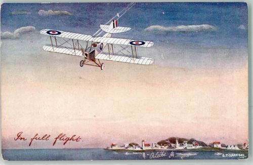 In full flight sign.G.T.Clarkson Tucks Oilette Nr.3101