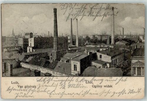 Aleksandrowa Ogolny widok Fabrik Schornstein Feldpost 38. Infant. Div.