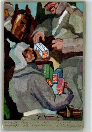 sign.Josse Gossens Leibnitz Keks Soldaten Feldpost Fuhrpark Kolonne Nr.127