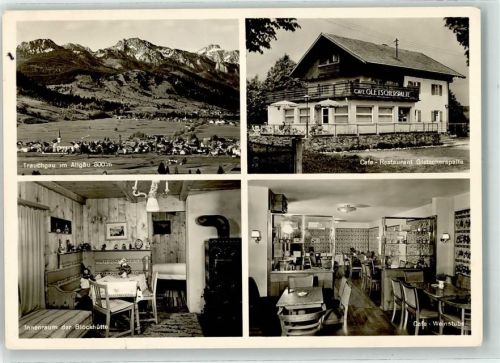Trauchgau Cafe Gletscherspalte Gastraum Blockhütte-Innenraum