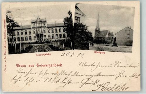 Schwarzenbek 1900 Genesungsheim Marktplatz