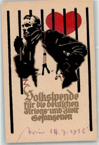 1916 Volksspende für die deutschen Kriegs- und Zivil-Gefangenen