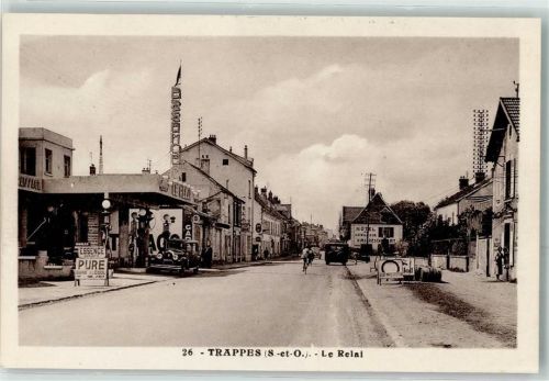 Trappes Le Relai Tankstelle Hotel Auto Fahrrad Straße