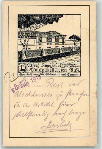 Waldshut 1916 Alfred Zweifel Transitlager Malagakellereien AK