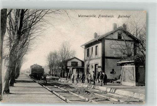 Warmeriville 1915 Bahnhof