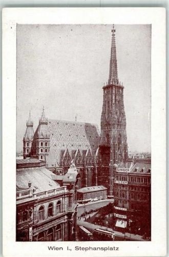 Wien Werbung Singer - Stephansplatz Singer Haus AK