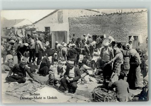 Skopje Dienstag Markt Serbien Volkstypen