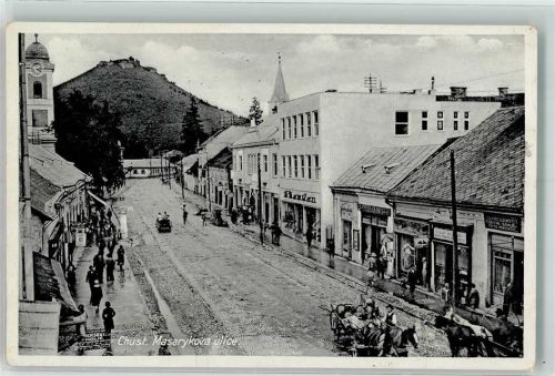 Chust 1936 Masarykova ulice Geschäft