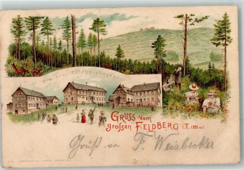 Feldberg 1901 die drei Feldberghäuser