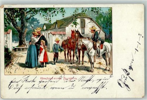 Bürglen TG 1902 Krieg Pferde Abschied