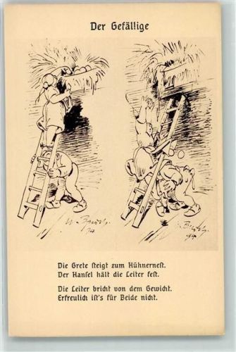 Aus "Hernach" Der Gefällige , Hühnernest