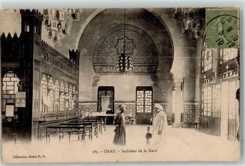 Oran 1919 Inneres des Bahnhofs