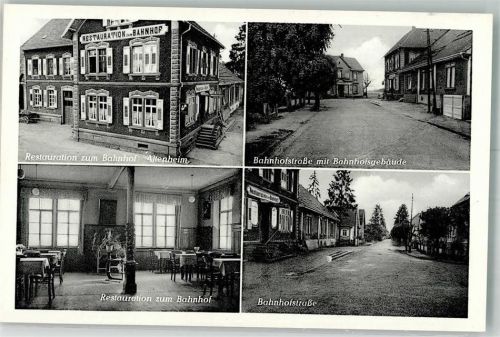 Altenheim Gasthaus zum Bahnhof Bahnhofstraße mit Bahnhofgebäude