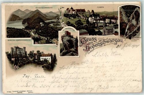 Hohenschwangau 1900 Schloss Hohenschwangau Ruine Falkenstein Füssen