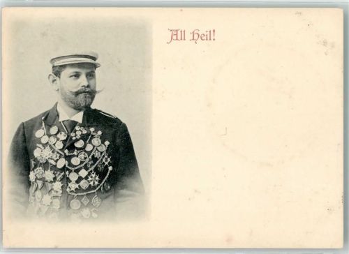 1899 All Heil Sportler Radfahrer mit vielen Orden Auszeichnungen