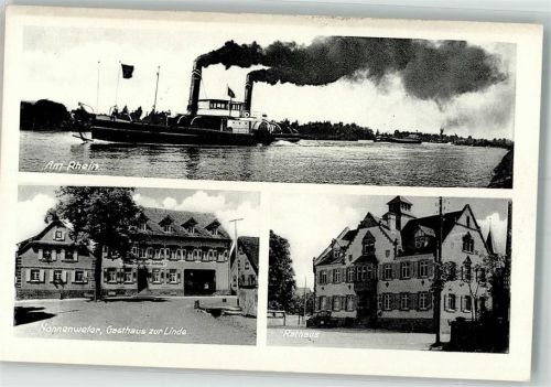 Nonnenweier Rathaus Gasthaus zur Linde Raddampfer Oldtimer