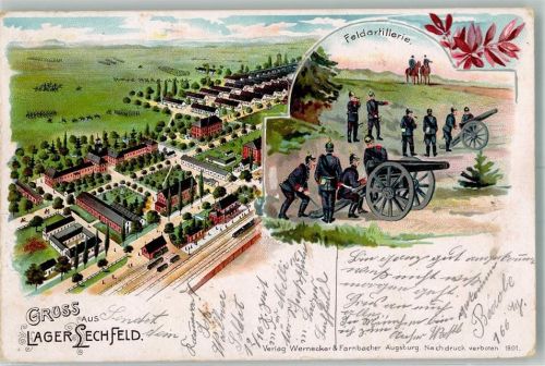 Lager Lechfeld 1902 Feldartillerie