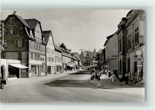 Crailsheim Wilhelmstraße mit Postamt