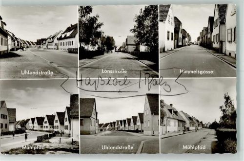 Haßloch Uhlandstraße Lönsstraße Himmelsgasse Mühlpfad Vorderseite Beschriftung