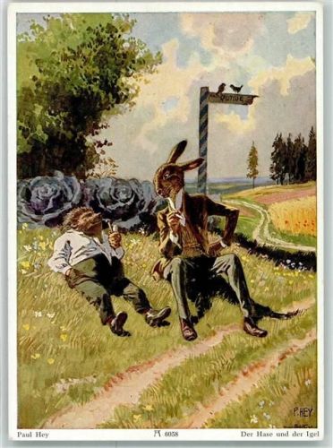 sign.Paul Hey Pfeife Zigarette vermenschlicht Verlag Ackermann Nr.6058