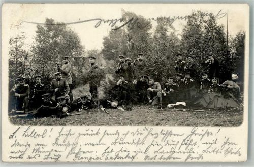Lager Lechfeld 1899 Uniform Gruppenbild Adelskorrespondenz