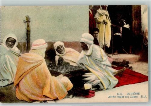 Araber beim Dame spielen