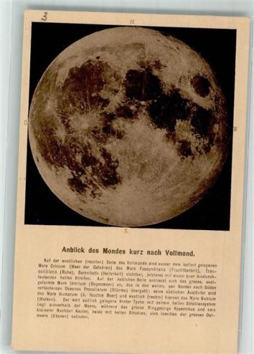 2. Sammlung : Der Mond Tafel III Anblick kurz nach Vollmond