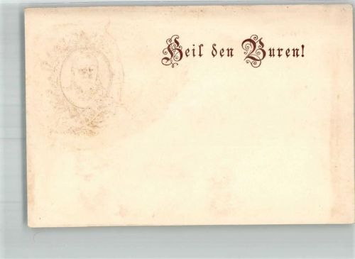 1900 Prägedruck Heil den Buren Präsident Krüger