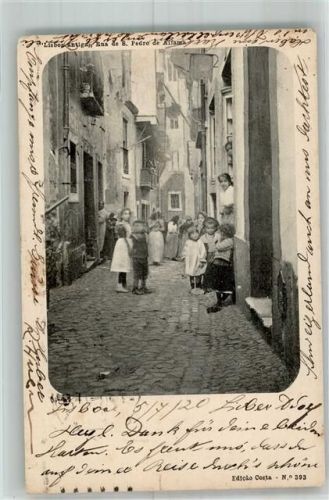 Lisboa 1920 Kinder Gasse Rue de S. Pedro de Alfama