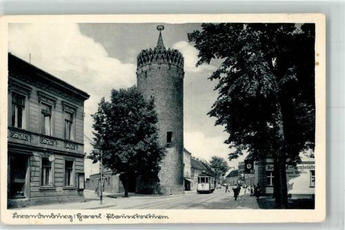 Brandenburg WK II Steintorturm Straßenbahn