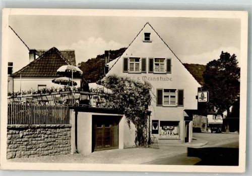 Oberlenningen 1957 Cafe und Weinstube Bachorfer Luftpost