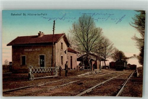 Saint-Hilaire-le-Petit 1915 Bahnhof Feldpost WK I II.Batl. Res.Inf.Regt.Nr,164 5 Komp.