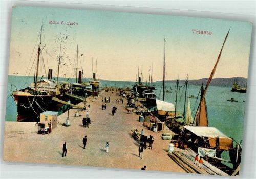 Trieste / Triest / Trst 1906 Hafen Molo S.Carlo