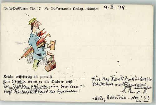 1899 Karte Nr. 17 aus Bählamm Bassermann Verlag Adelskorrespondenz