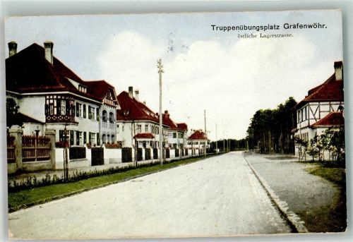 Grafenwöhr 1914 Truppen Übungsplatz Grafenwöhr Östliche Lagerstrasse
