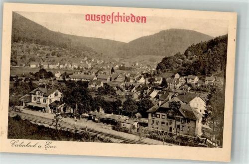 Calmbach Bahnhof ausgeschiedene Karte
