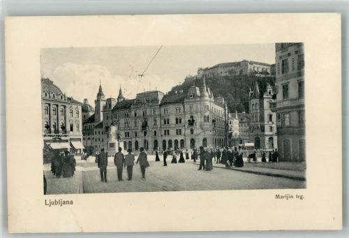 Ljubljana Denkmal Marijin trg.