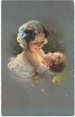 um 1910/20 Frau mit Kind