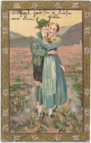 1902 Liebespaar auf der Wiese AKU1