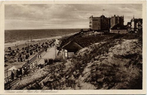 1931 Westerland, -Düne und Meer-, Hotel, Strandkörbe,Bernhard Lassen
