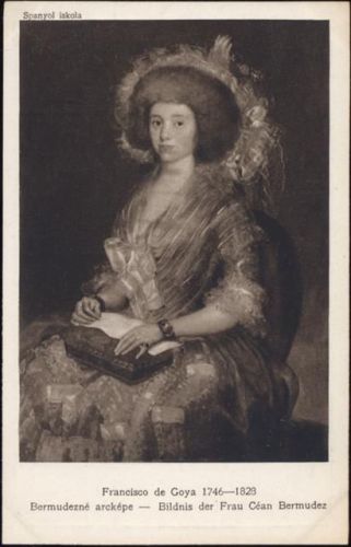 um 1920/30 Bildnis der Frau Cean Bermudez von Francisco de Goya,sign. Francisco de Goya AKU1