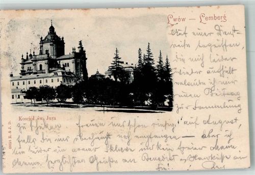 Lemberg Lwow 1899 Foto AK Kirche Adelskorrespondens