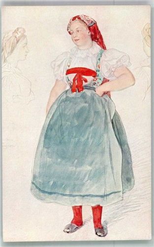 Nr. 46 Editeur Jedlicka sign. J. Manes : Jeune fille de Jihlava