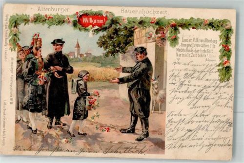 Altenburg 1900 Bauernhochzeit Meissner u. Buch No. 10