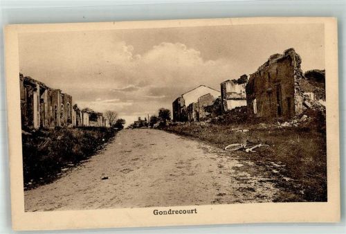 Gondrecourt-le-Chateau 1916 Feldpost WK I VII.Reserve-Korps Straße Trümmer