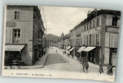 Saint-Die-des-Vosges 1916 Feldpost WK I Geschäft La Rue Thiers