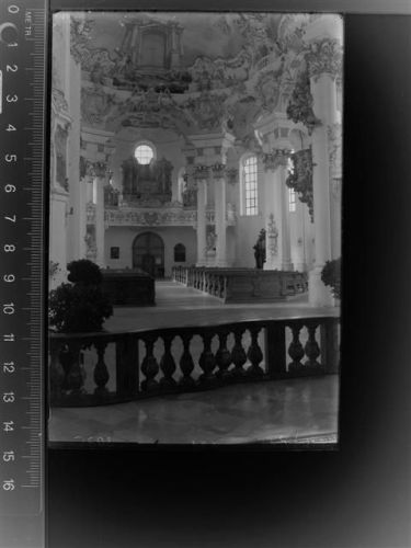 86989 W8924 Wies , Oberbay GLASNEGATIV Kirche