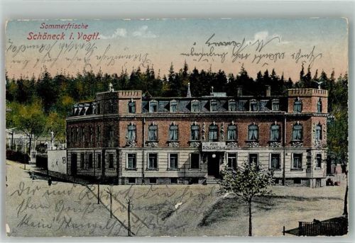 Schöneck 1910 Kurhaus Hotel Schützenhaus