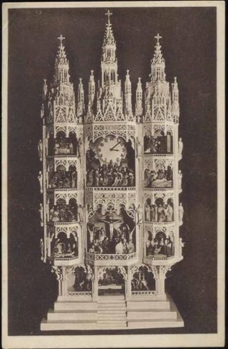 um 1920/30 Goslar, Marmor-Kunstuhr am Kaiserhause. AKU1